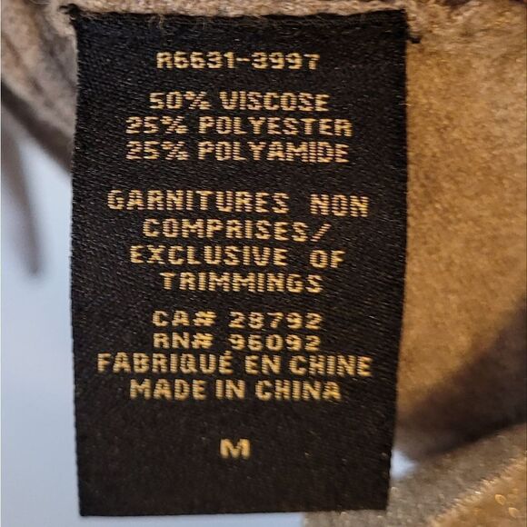 Renuar Light Brown Ribbed Crewneck Sweater Size M - Picture 6 of 8